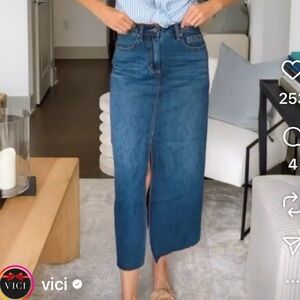 VICI Dark Wash Denim Skirt